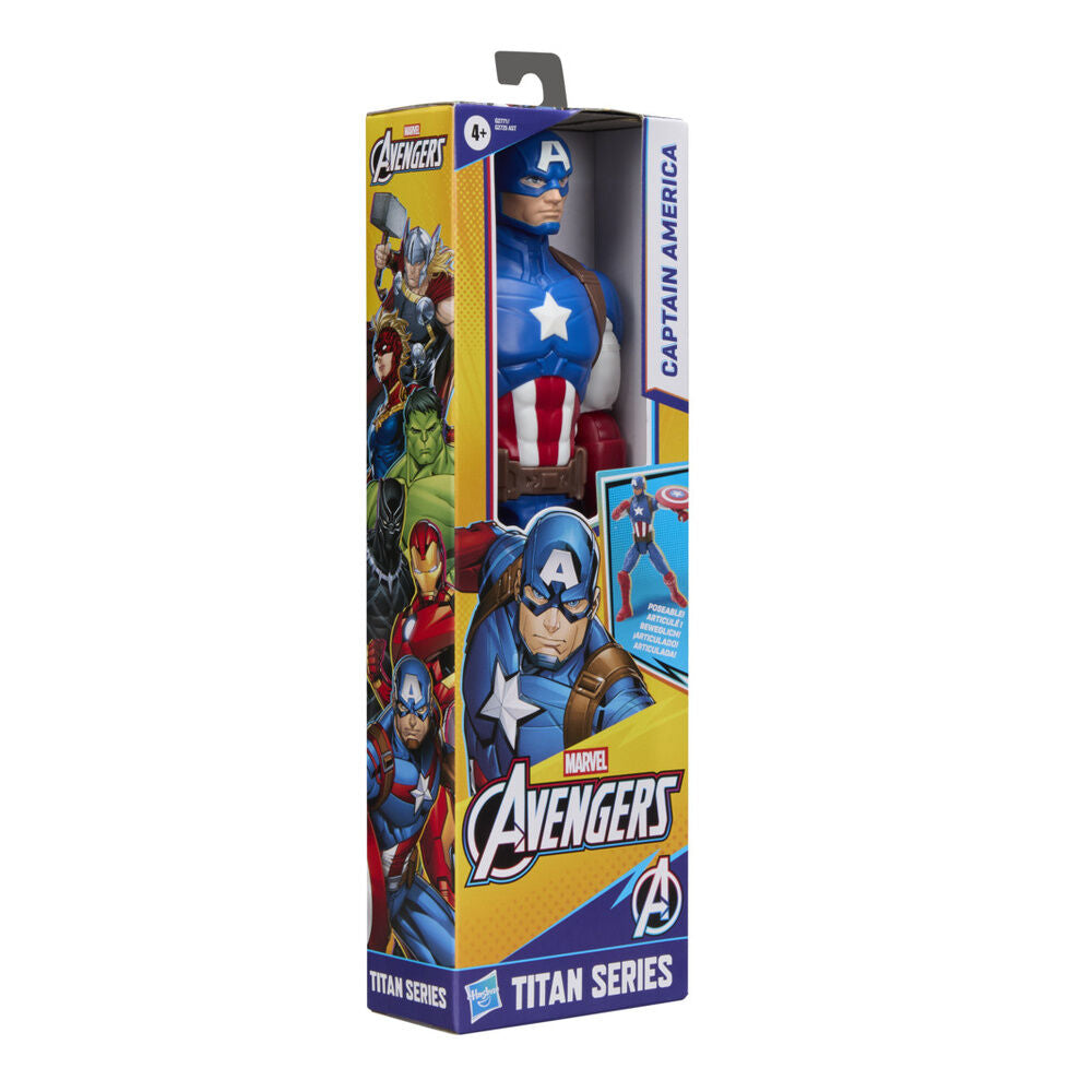Figura articulada de Capitán América Titan Series con escudo - 2