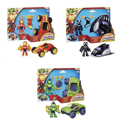 Surtido Marvel Iron Man con figura articulada y vehículo