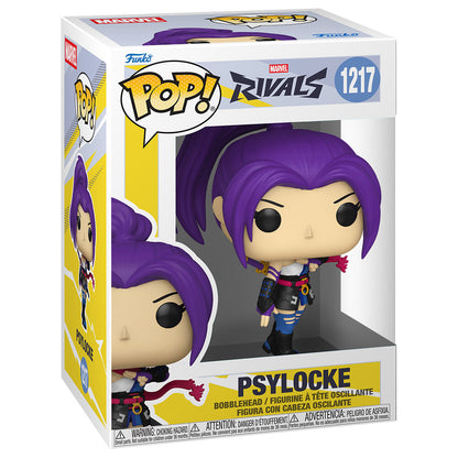 Figura Funko POP! de Psylocke de Marvel Rivals con espada y cabello morado - 2