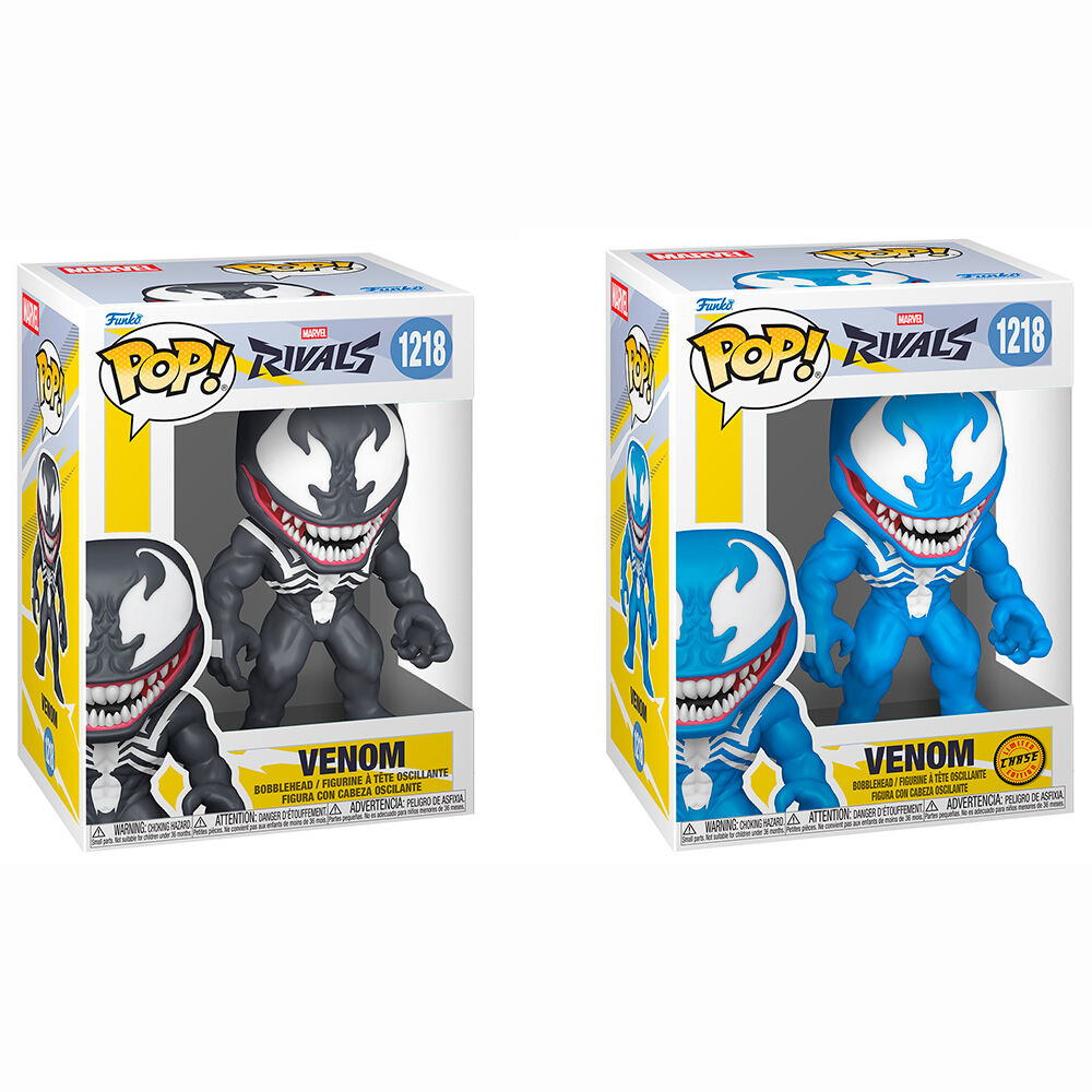 Figura Funko POP! Marvel Rivals Venom 1218 en versiones negra y Chase azul