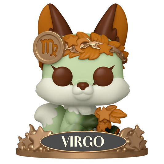 Figura Funko POP Zodiac Virgo con personaje felino y base decorada