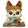 Figura Funko POP Zodiac Virgo con personaje felino y base decorada