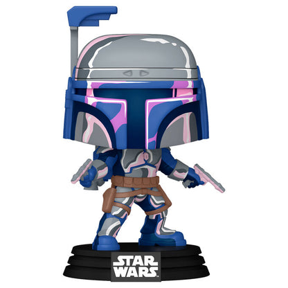 Figura Funko POP! de Jango Fett de Star Wars con armadura y dos blásteres