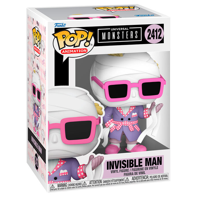Figura Funko POP! Invisible Man de Universal Monsters con gafas rosas - 2