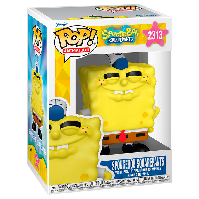 Figura Funko POP! de Bob Esponja con gorra azul - 2