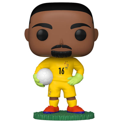 Figura Funko POP de Mike Maignan con uniforme amarillo de Francia y balón