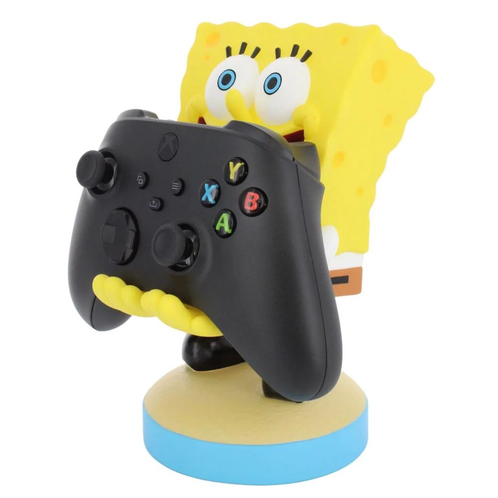 Soporte Cable Guy de Bob Esponja de EXQUISITE GAMING sobre base azul y beige - 2