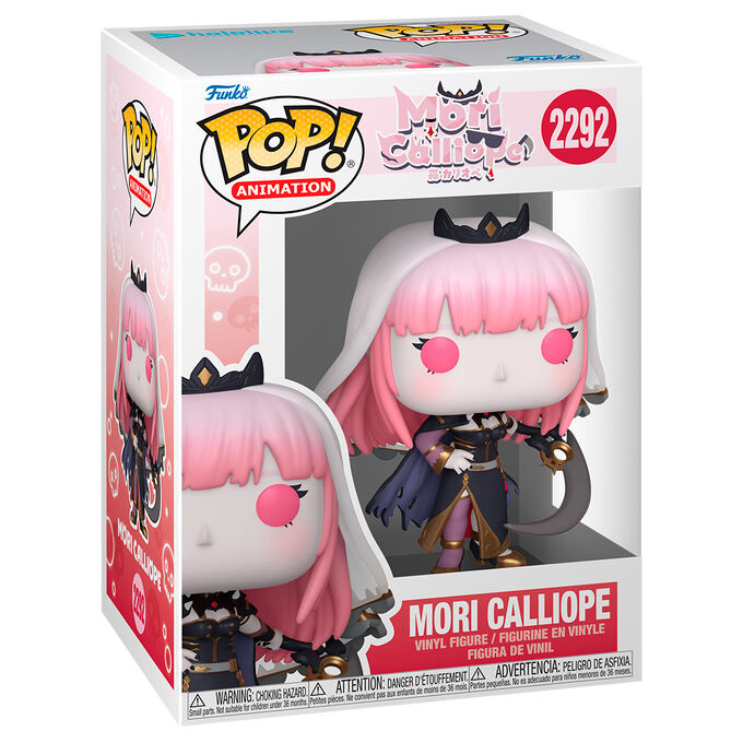 Figura Funko POP! de Mori Calliope con cabello rosa y guadaña - 2