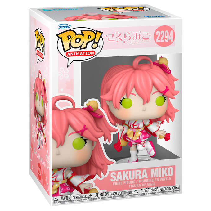 Figura Funko POP! de Sakura Miko de Hololive con cabello rosa y atuendo colorido - 2