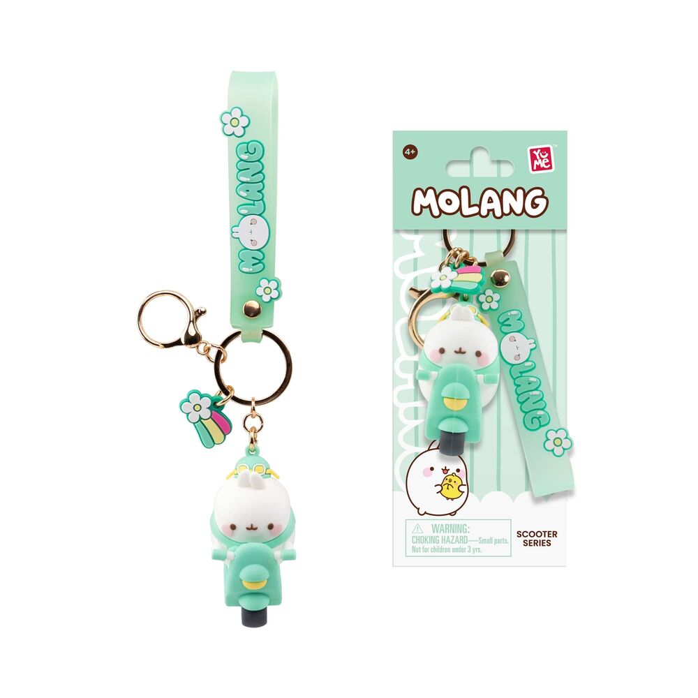 Llavero figura de Molang en scooter de 6 cm en varios colores - 4