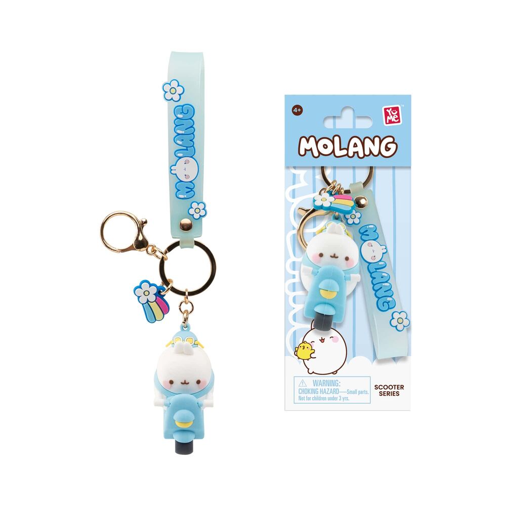 Llavero figura de Molang en scooter de 6 cm en varios colores - 6