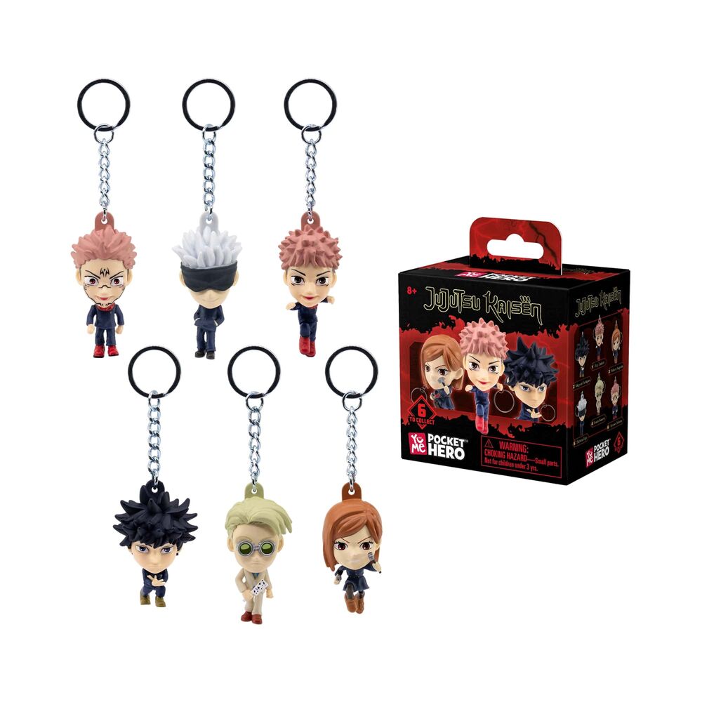Llaveros figura Pocket Hero de Jujutsu Kaisen en caja Blind Box