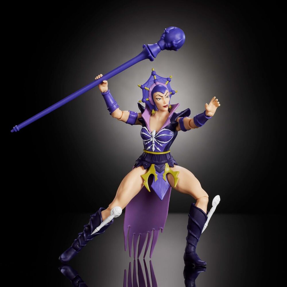 Figura articulada Evil-Lyn de Masters of the Universe con báculo morado - 4