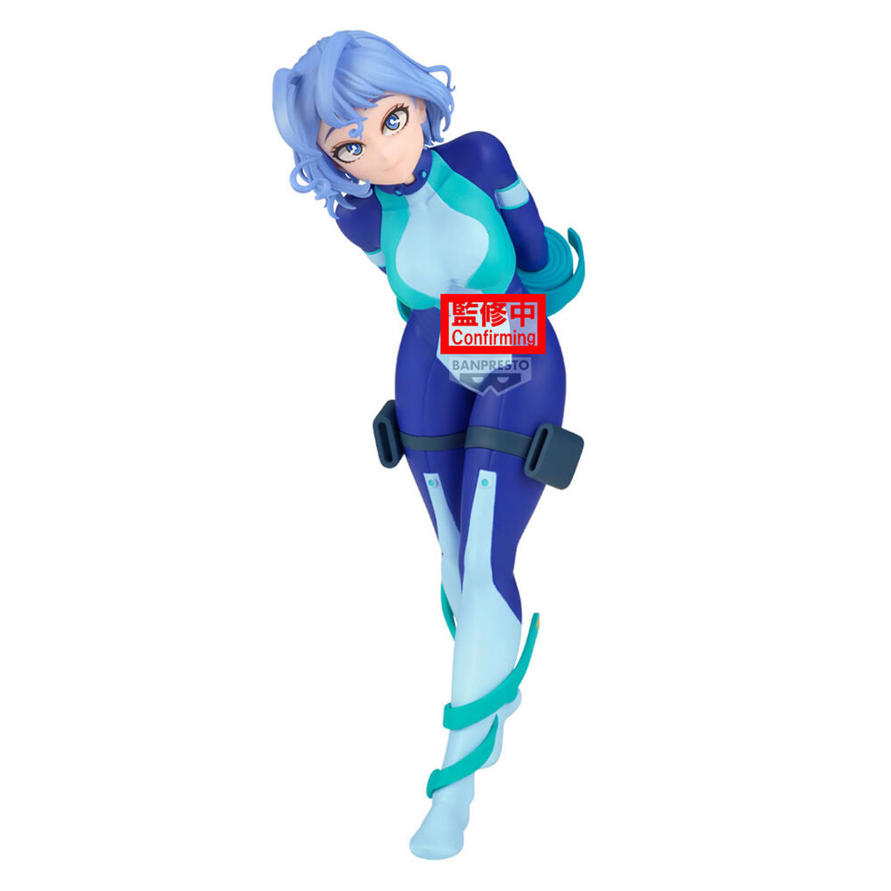 Figura de Nejire Hado de My Hero Academia con traje azul y turquesa