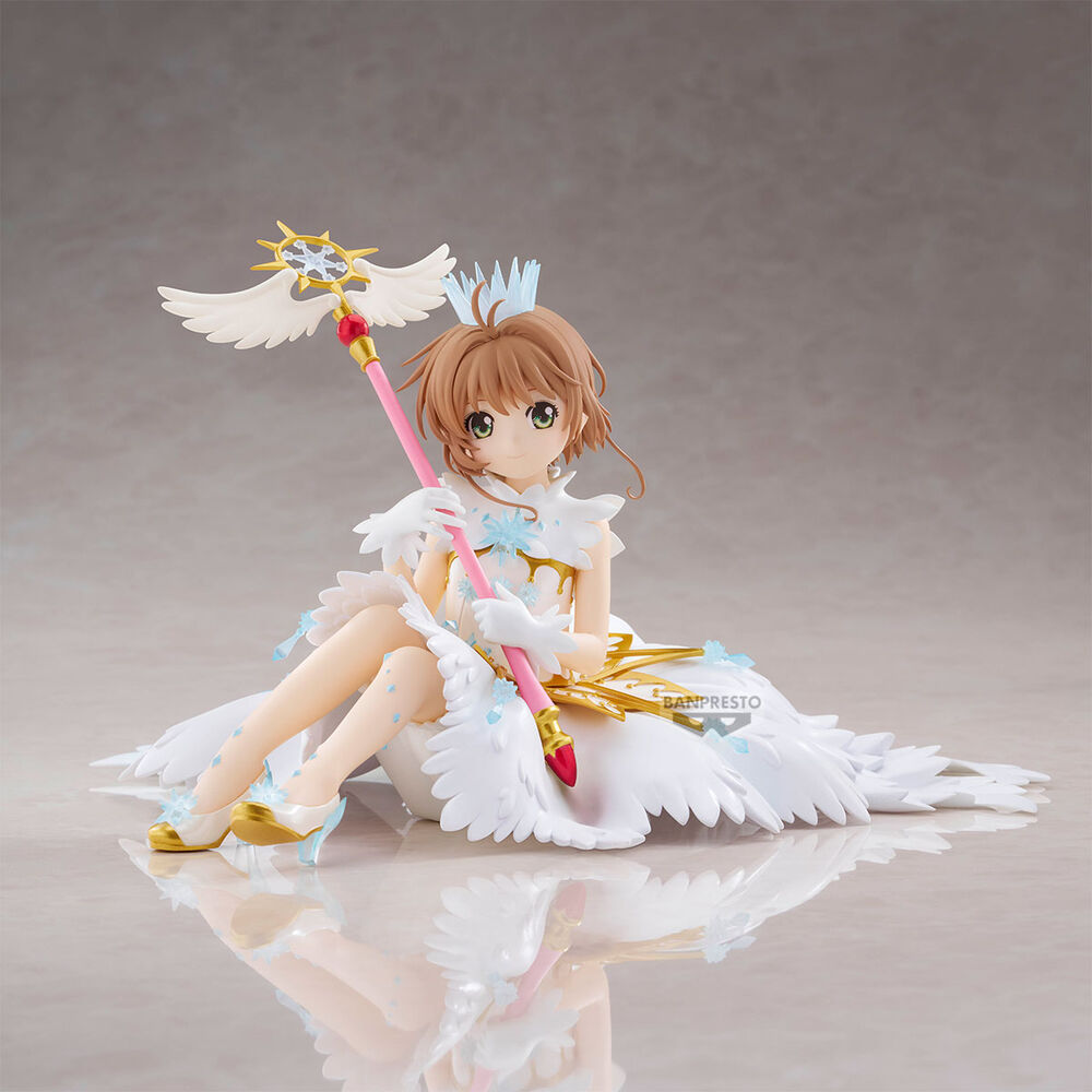 Figura de Sakura Kinomoto con bastón mágico y alas - 2