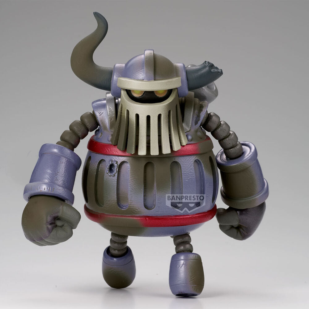 Figura Iron Giant Mega World Collectable de One Piece de Banpresto, con armadura gris, morada y roja - 2