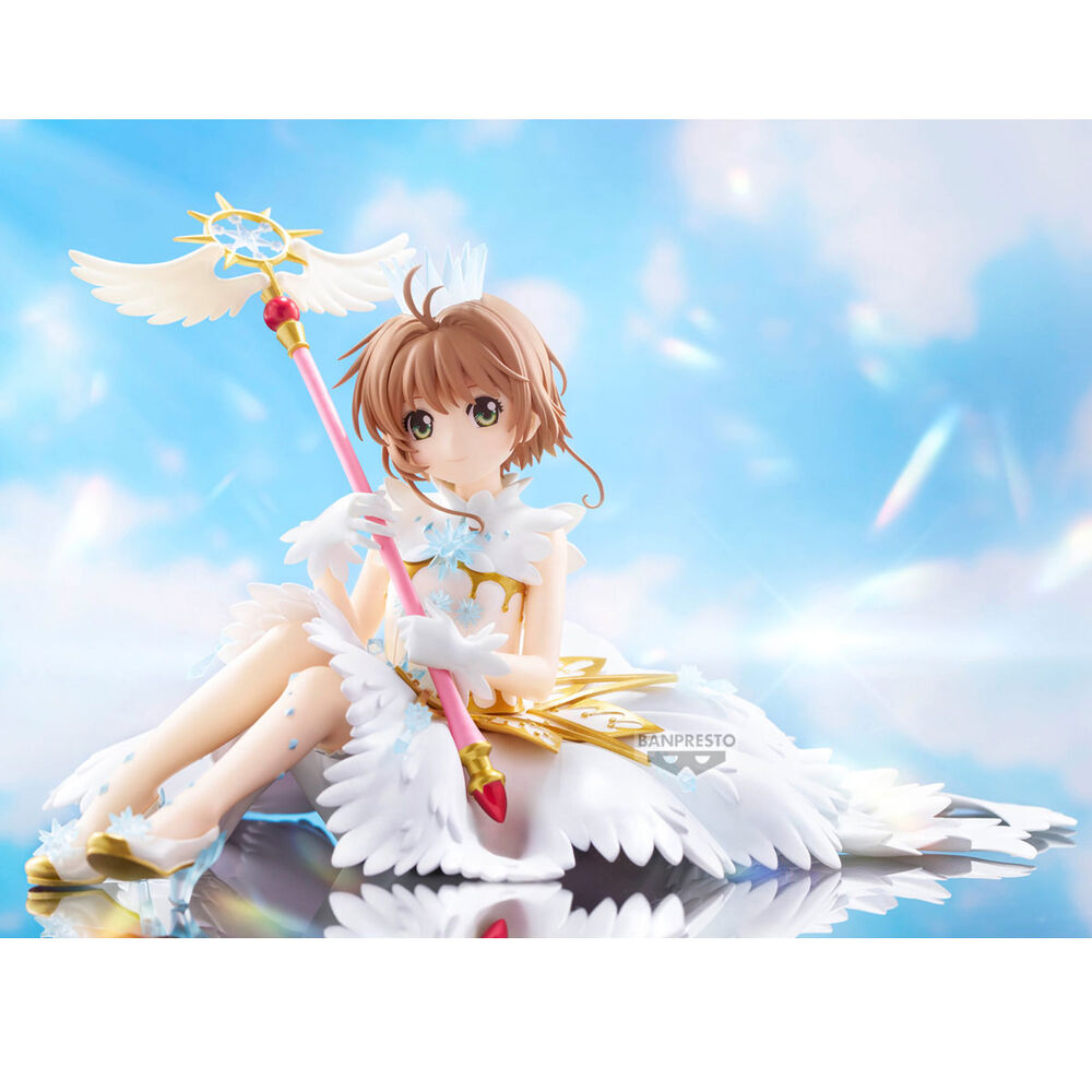 Figura de Sakura Kinomoto con bastón mágico y alas - 3