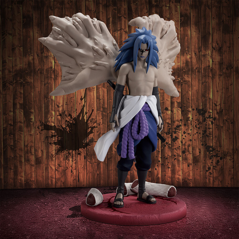 Figura de Sasuke Uchiha de Naruto Shippuden sobre base roja - 4