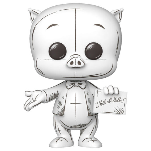 Figura Funko POP! de Porky Pig con pajarita y tarjeta