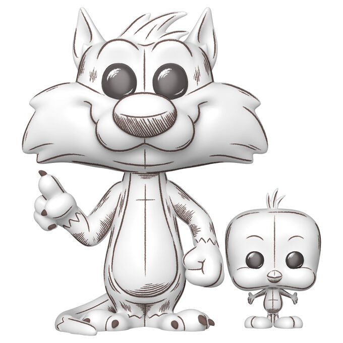 Figura Funko POP! de Sylvester junto a Tweety