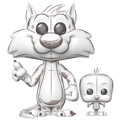 Figura Funko POP! de Sylvester junto a Tweety
