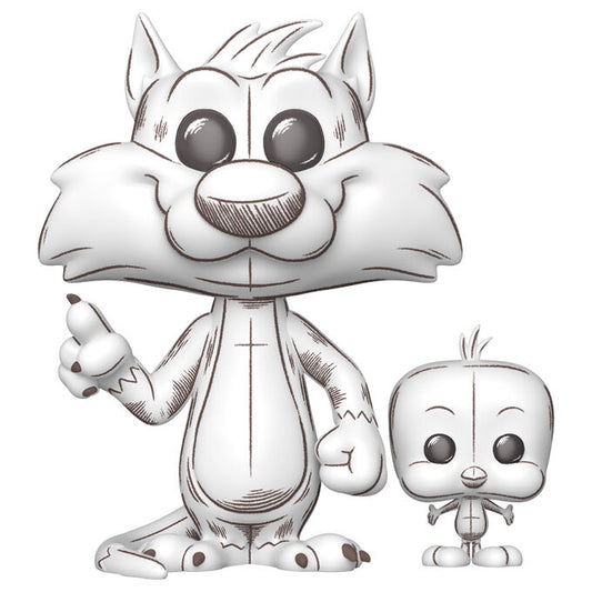 Figura Funko POP! de Sylvester junto a Tweety