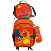 Set escolar Pokémon naranja con trolley, portatodo y bolsa portameriendas