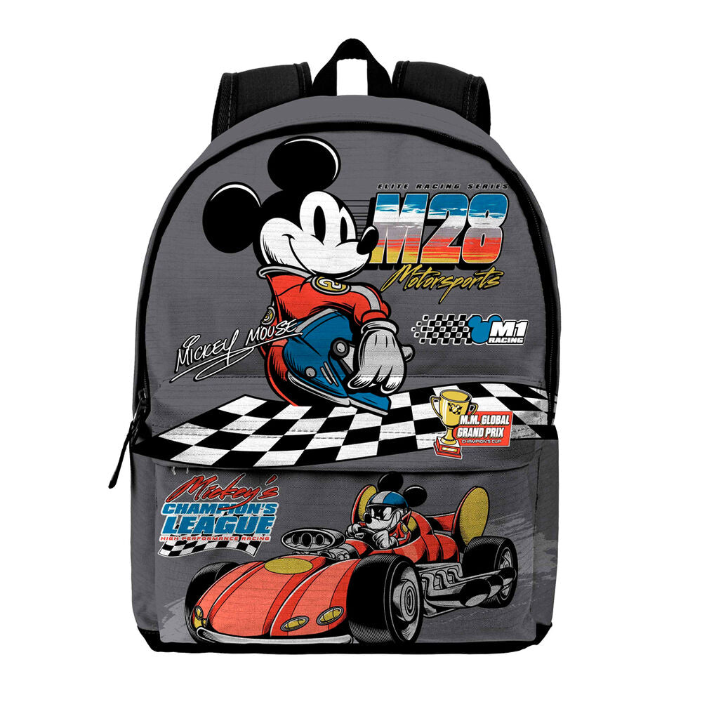 Mochila Champion de Mickey Disney con diseño de carreras