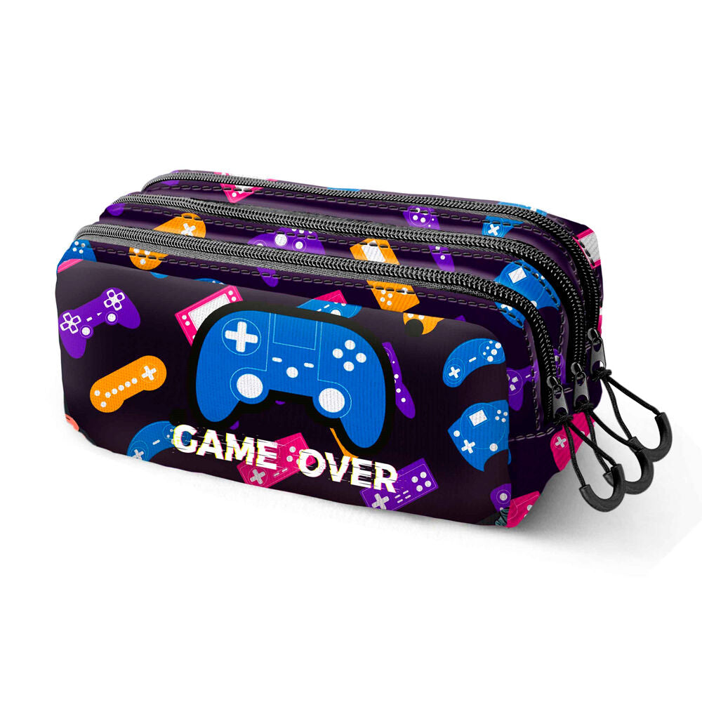 Portatodo triple Game Over con mandos de videojuegos de colores