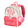 Mochila rosa de Minnie Disney con bolsillo frontal y pomponado