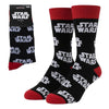 Calcetines Star Wars negros con logotipo blanco y detalles rojos