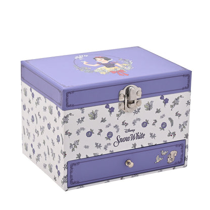Joyero musical de Blancanieves Disney lila con cajón y diseño floral