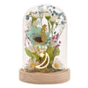 Campana floral iluminada de Jasmine Disney con base de madera