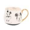 Taza de porcelana china de Mickey Disney con asa dorada