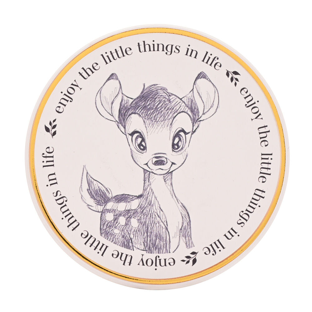 Posavasos redondo de Bambi Disney con borde amarillo