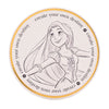 Posavasos redondo de Rapunzel Disney con borde amarillo