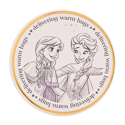 Posavasos Disney Frozen con Anna y Elsa y borde dorado