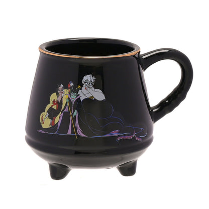 Taza caldero negra de cerámica con villanas Disney