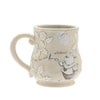 Taza de cerámica Disney del Conejo Blanco con detalles florales en relieve