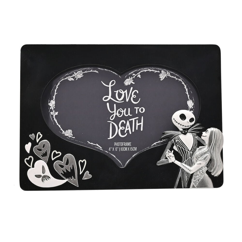 Marco de fotos Love You to Death de Pesadilla antes de Navidad con Jack y Sally