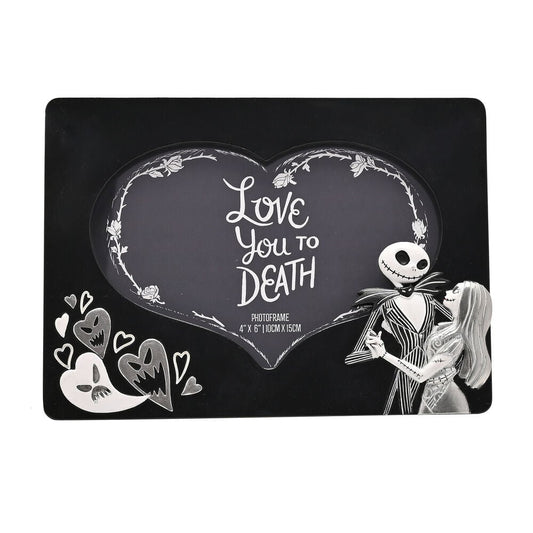 Marco de fotos Love You to Death de Pesadilla antes de Navidad con Jack y Sally