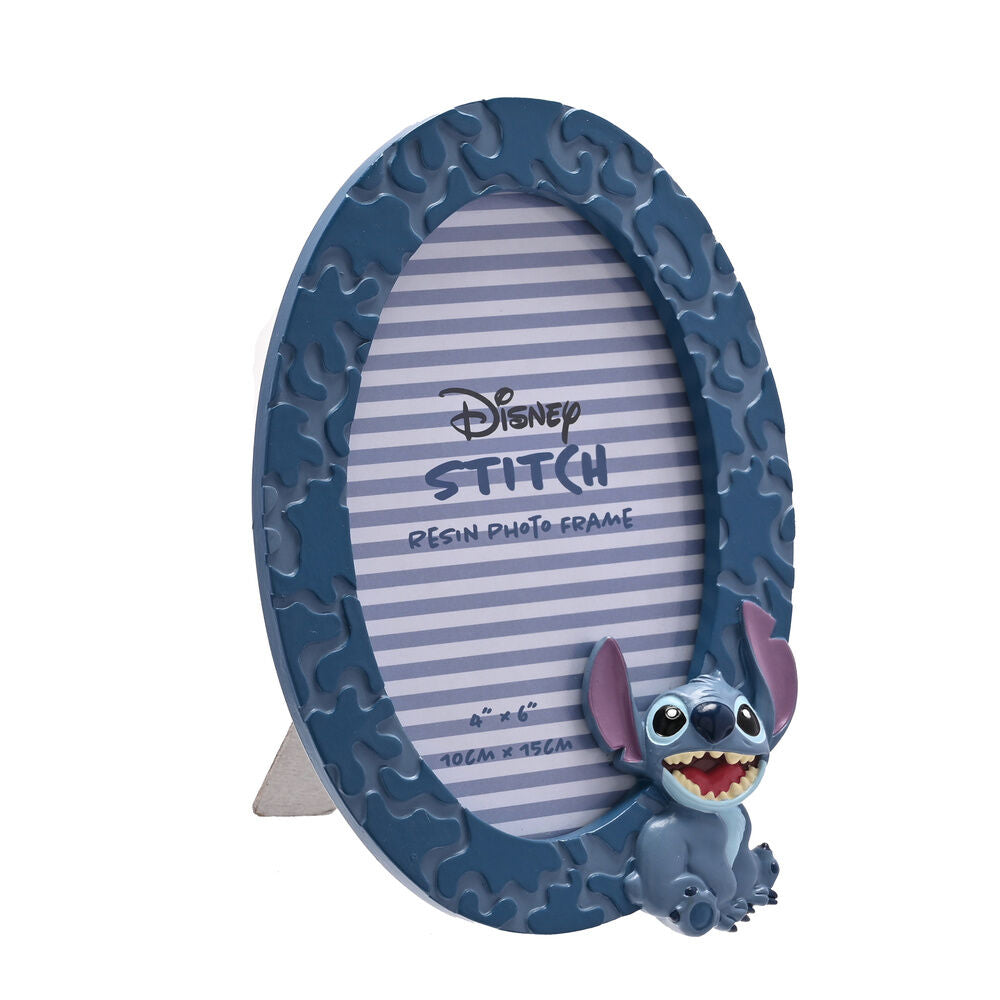 Marco de fotos ovalado azul de Stitch Disney para foto de 10 x 15 cm