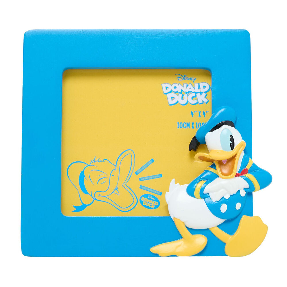 Marco de fotos de resina de Donald Duck de Disney en azul y amarillo