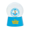 Bola de nieve azul de Donald Duck Disney con dos figuras