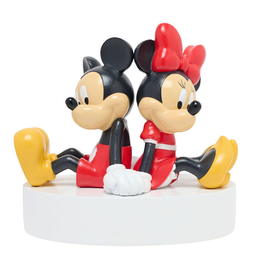 Hucha de resina Disney con Mickey y Minnie sentados