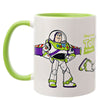Taza de cerámica de Buzz Lightyear Toy Story con asa verde