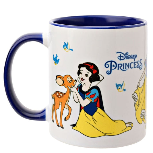 Taza de cerámica Disney de Blancanieves con asa azul