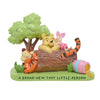 Figura Disney Winnie the Pooh con Piglet y Tigger sobre un tronco