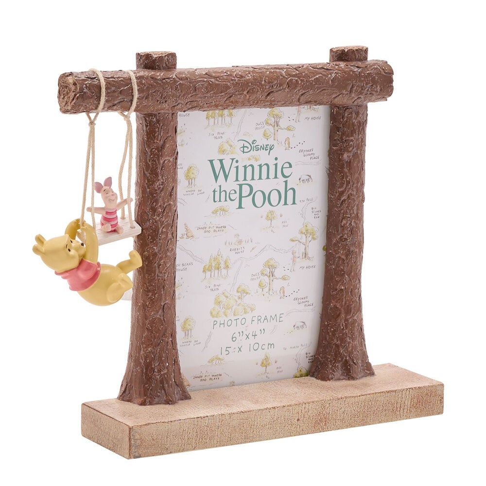 Marco de fotos de resina Disney con Winnie the Pooh y Piglet