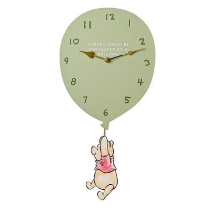 Reloj de pared con forma de globo y péndulo de Winnie the Pooh